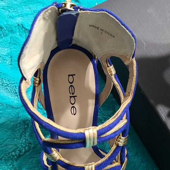 Bebe Blue Heels - Picture 2 of 12